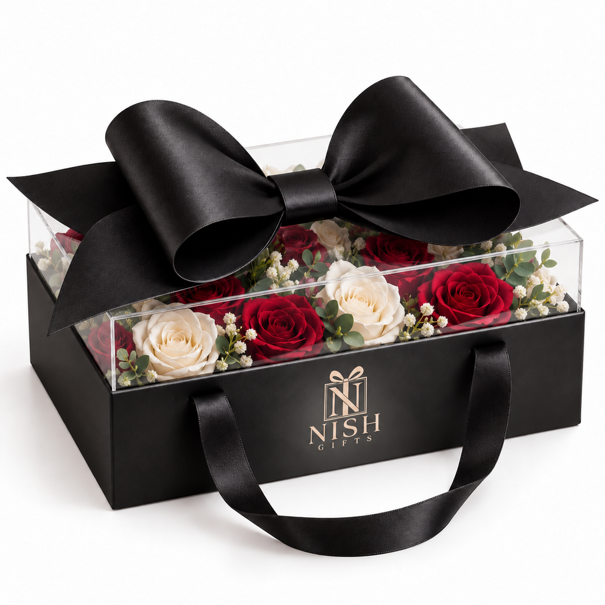 Fresh & Artificial Flower Gift Box