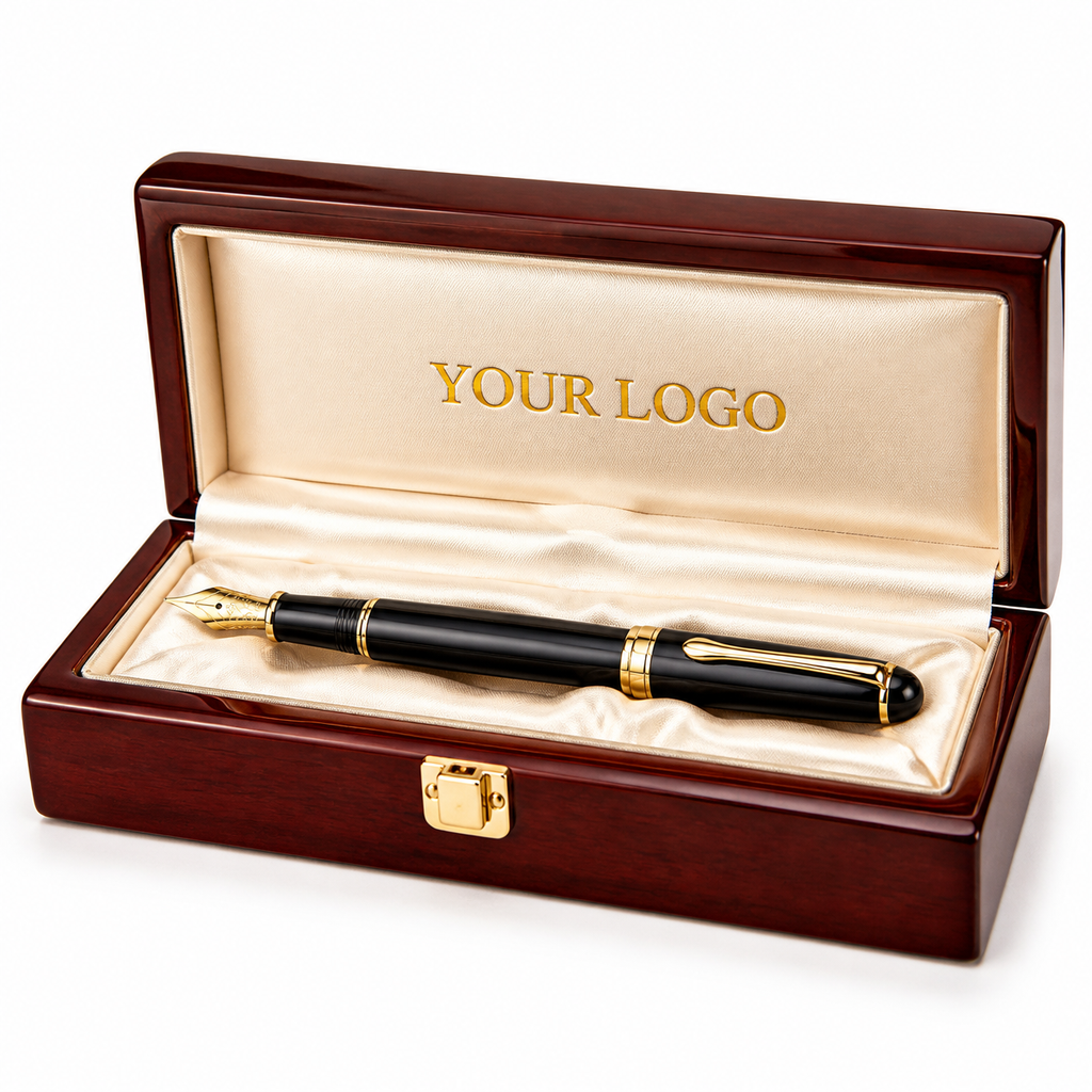 Executive Wooden Gift Box with Engraved Logo