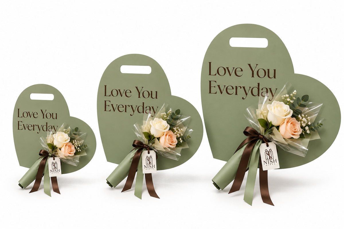 Heart-Shaped Floral Gift