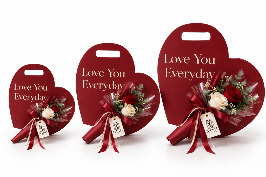 Heart-Shaped Floral Gift