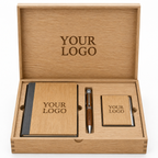 Executive Wooden Gift Box with Engraved Logo